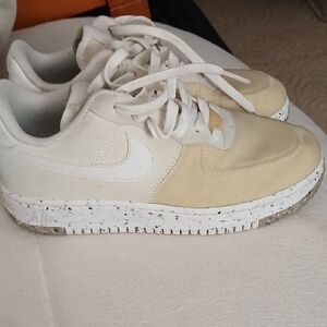 Nike Women's White and Beige Sneakers